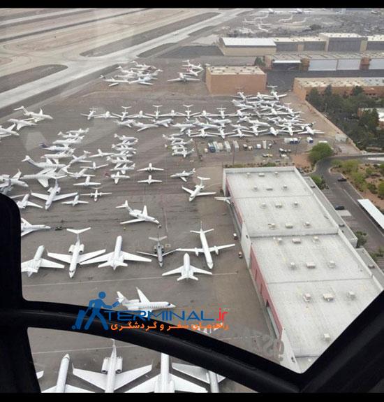 وضعیت جالب فرودگاه لاس وگاس +عکس