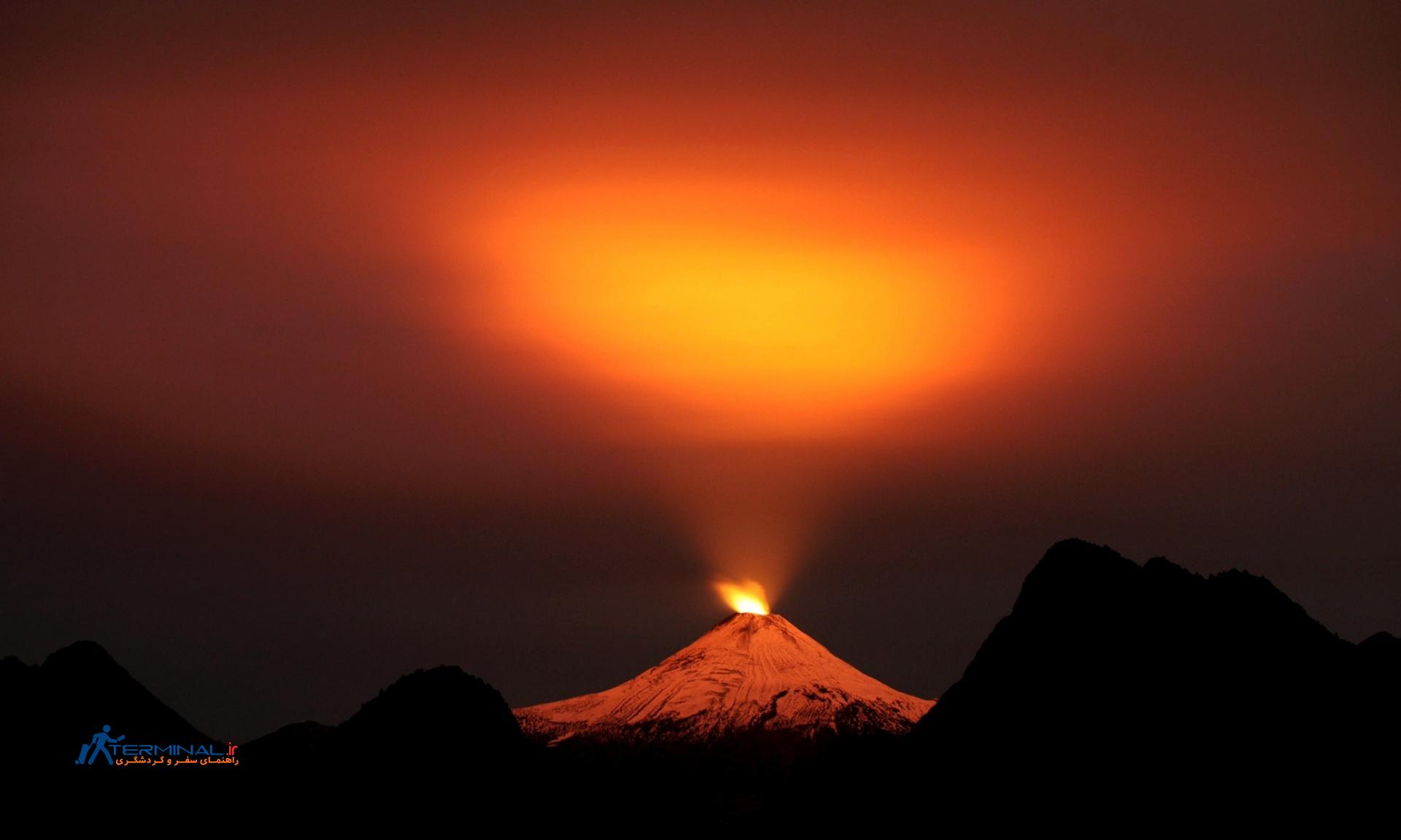 آتش‌فشان، شیلی،