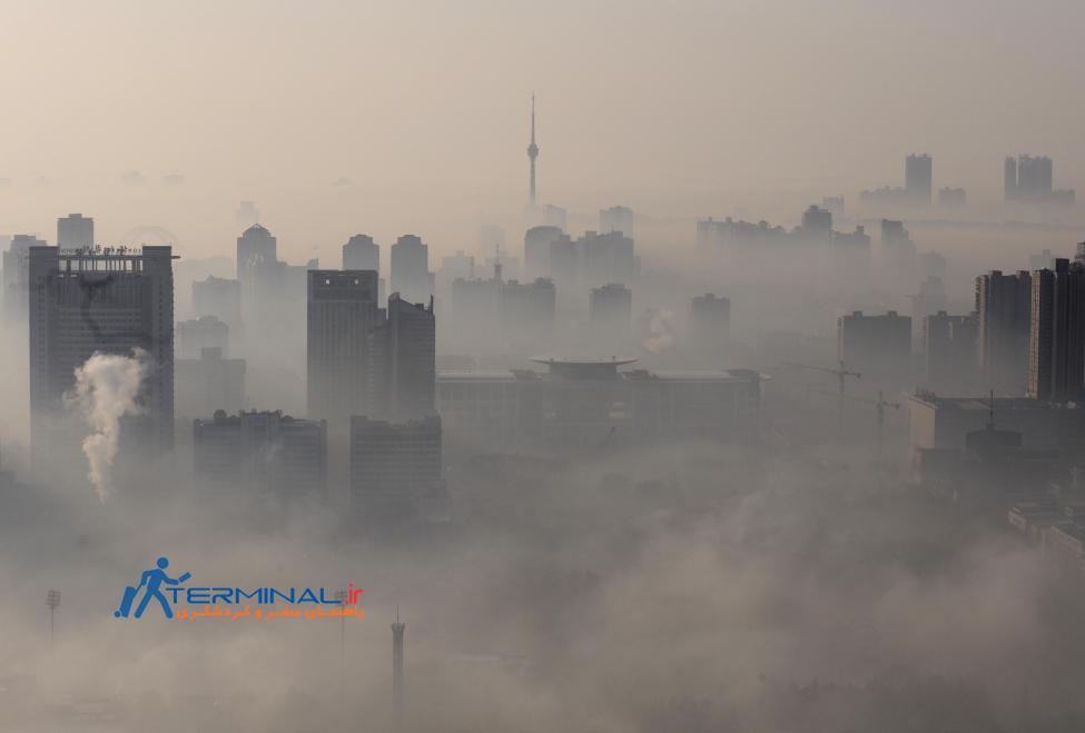 مه غلیظ، ووهان، چین