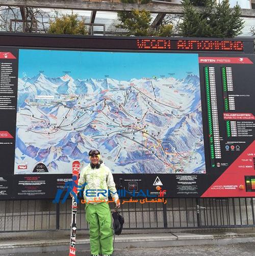  اسکی بازی سوپر استار سینمای ایران در ارتفاعات اتریش