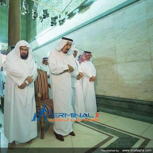عکس: بی احترامی پادشاه عربستان به کعبه