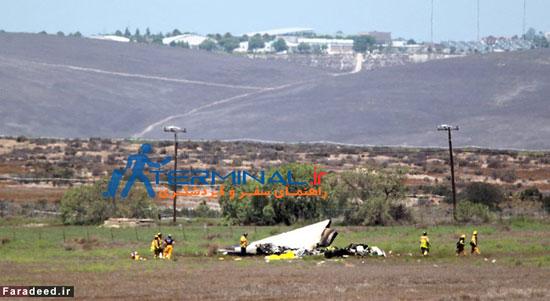 محل تصادف دو هواپیما در «سن‌ دیگو» +عکس