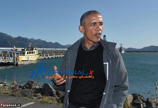 وقتی اوباما در آلاسکا هوس بستنی ‌می‌کند + عکس